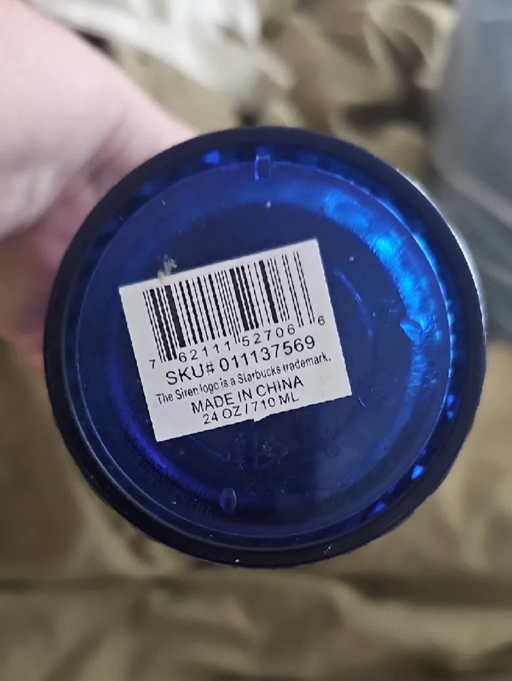 2022 Starbucks Holiday Azure Blue Jewel Studded Venti Cold Cup
